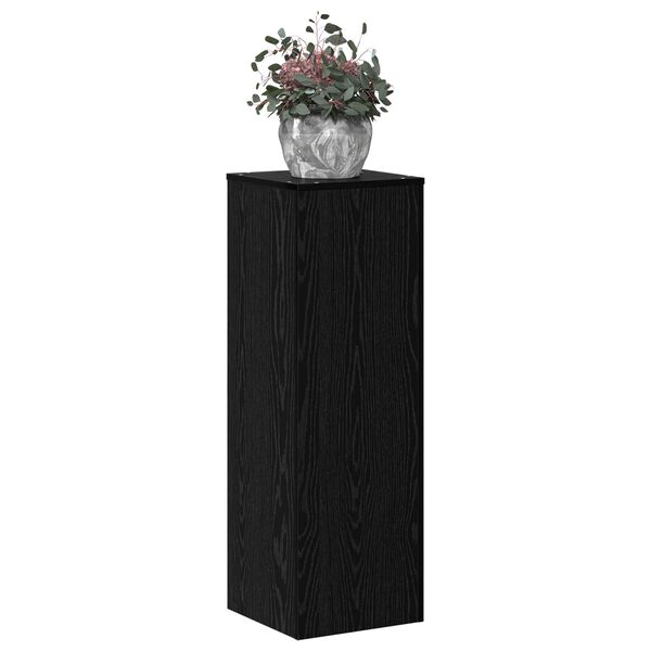 vidaXL Pflanzenst&auml;nder Schwarz Eichen-Optik 33 x 33 x 100 cm