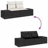 vidaXL Garten-Sofa-Set mit Kissen 9 pcs Schwarz Poly Rattan