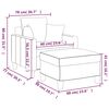 vidaXL Sessel mit Hocker Braun 60 cm Stoff
