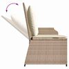 vidaXL Gartenbank mit Kissen Beige Poly Rattan