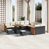 vidaXL Gartensofa-set mit Kissen 13 pcs Schwarz und Creme