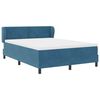 vidaXL Boxspringbett mit Matratze Dunkelblau 140 x 200 cm Samt