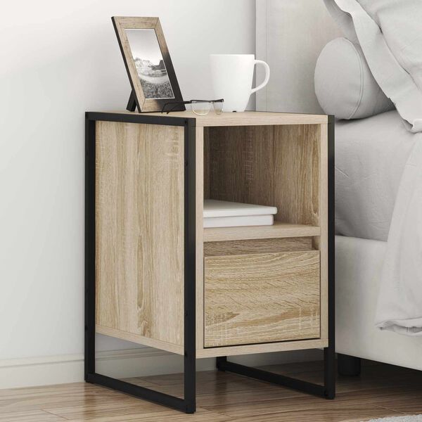 vidaXL Nachttisch Sonoma 39,5 x 30 x 50 cm Holzwerkstoff