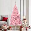 vidaXL Künstlicher vorbeleuchteter Weihnachtsbaum Rosa 180 cm PVC