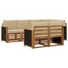 vidaXL Outdoor-Sofagarnitur 6 Stk. Natur
