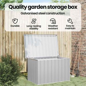 vidaXL Gartenbox Grau 109x67x65 cm