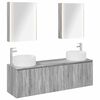 vidaXL Badezimmerschrank-Set 5 pcs Grau Sonoma Holzwerkstoff
