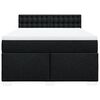 vidaXL Boxspringbett mit Matratze Schwarz 160x200 cm Stoff
