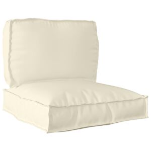 vidaXL Palettenkissenset 2 pcs Creme Oxford-Stoff