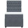 vidaXL Boxspringbett mit Matratze Dunkelgrau 80x200 cm Samt