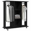 vidaXL Kleiderschrank mit Regal Schwarz Eichen-Optik 102 x 38 x 110 cm