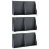 vidaXL St&uuml;tzmauer 6 stk. 40 x 12 x 40 cm Stahl Anthrazit