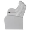 vidaXL Relaxsessel 2-Sitzer mit LED Kunstleder Wei&szlig;