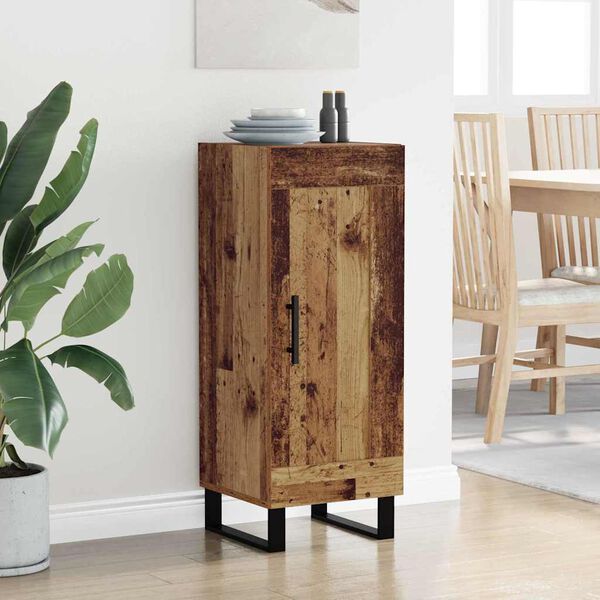 vidaXL Sideboard Altholz 34,5 x 34 x 90 cm Verbundholz und Eisen