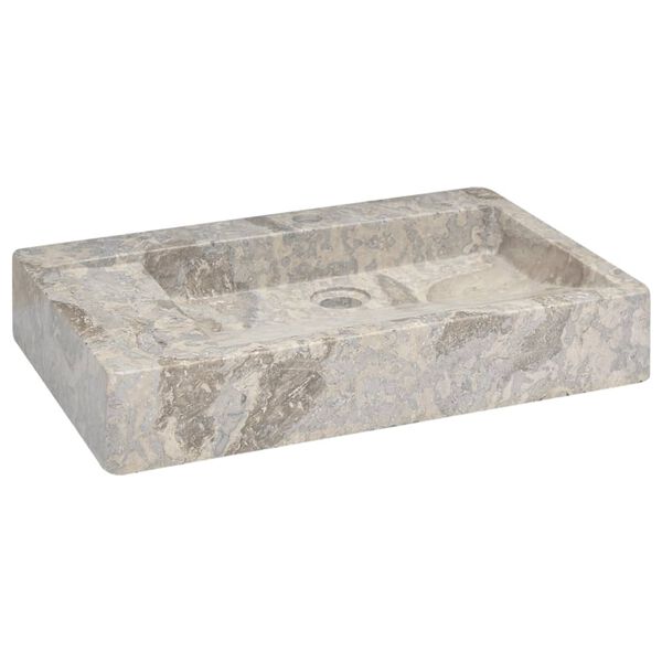 vidaXL Waschbecken Grau 58x39x10 cm Marmor