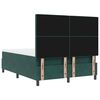 vidaXL Boxspringbett mit Matratze Dunkelgr&uuml;n 140 x 190 cm Samt