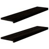 vidaXL Treppenstufen 2 Stk. Braun-Schwarz 110x30x2 cm Massivholz Eiche