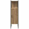 vidaXL Badezimmerm&ouml;bel-Set mit Regal mit T&uuml;r 3 pcs Braun Holzwerkstoff