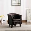 vidaXL Clubsessel Braun Kunstleder