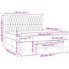 vidaXL Boxspringbett mit Matratze Hellgrau 180x200 cm Stoff