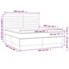 vidaXL Boxspringbett mit Matratze & LED Rosa 160x200 cm Samt