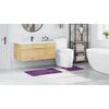 vidaXL Anti-Rutsch Badematten-Set 2 pcs Lila PP