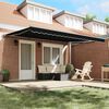 vidaXL Einziehbare Markise Schwarz 450 x 300 cm Polyester und Metall