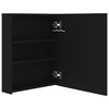 vidaXL LED-Bad-Spiegelschrank Schwarz 50x14x60 cm