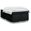 vidaXL Boxspringbett mit Matratze Schwarz 120x200 cm Stoff