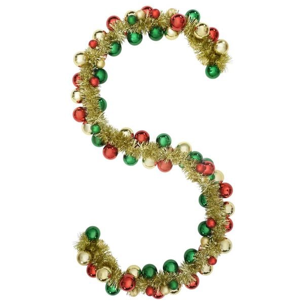 vidaXL Weihnachtskugelgirlande Mehrfarbig 186 cm Polystyrol