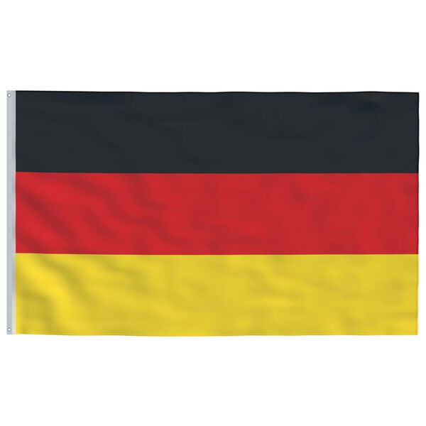 vidaXL Flagge Deutschlands mit Mast 6,08 m Aluminium