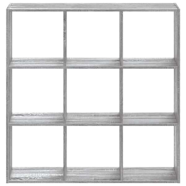 vidaXL B&uuml;cherregal Grau Sonoma 102x32x102 cm Holzwerkstoff
