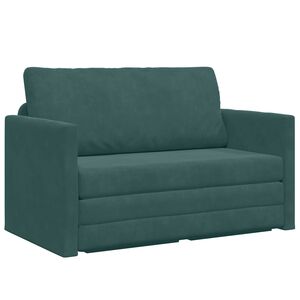 vidaXL Schlafsofa Dunkelgr&uuml;n 124 x 71 x 78 cm Samt
