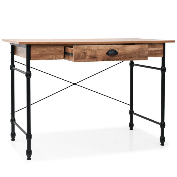 vidaXL Schreibtisch mit Schublade 110 x 55 x 75 cm Eichenfarbe