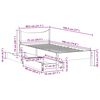 vidaXL Massivholzbett mit Schubladen Wachsbraun 75x190 cm Kiefer