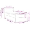 vidaXL Aufbewahrungsbett mit Matratze Dunkelgrau 90 x 200 cm Samt