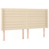 vidaXL Boxspringbett mit Matratze & LED Creme 180x200 cm Stoff