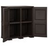 vidaXL Kunststoffschrank 79x43x85,5 cm Holzdesign Braun