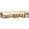 vidaXL Outdoor-Sofagarnitur 9 stk. Natur und Creme