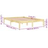 vidaXL Massivholzbett Kiefernholz 140x190 cm