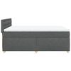 vidaXL Boxspringbett mit Matratze Dunkelgrau 140x190 cm Stoff