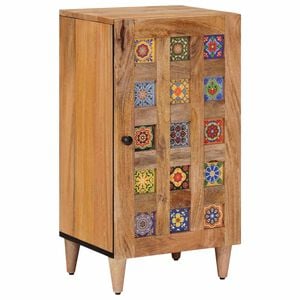 vidaXL Sideboard mit Speicher Natur 40 x 33 x 75 cm Massivholz Mango
