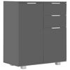 vidaXL Sideboard Hochglanz-Grau 71x35x80 cm Holzwerkstoff