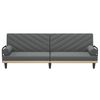 vidaXL Schlafsofa mit Armlehnen Dunkelgrau Stoff