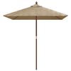 vidaXL Sonnenschirm mit Holzmast Taupe 198x198x231 cm