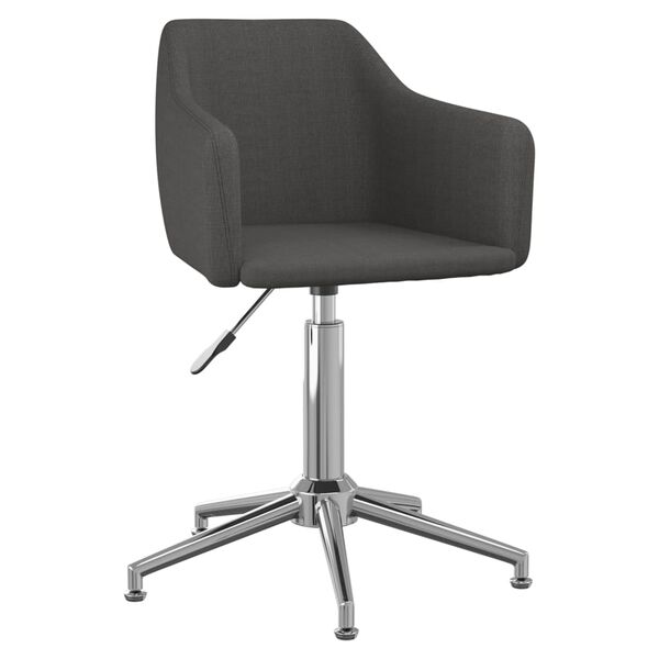 vidaXL Esszimmerst&uuml;hle 6 Stk. Drehbar Dunkelgrau Stoff