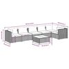 vidaXL 7-tlg. Garten-Lounge-Set mit Kissen Poly Rattan Schwarz