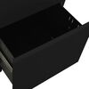 vidaXL Aktenschrank mit Rollen Schwarz 39x45x67 cm Stahl