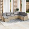 vidaXL Garten-Sofa-Set 8 pcs Beige 55 x 62 x 69 cm Poly Rattan