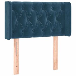 vidaXL Kopfteil mit Ohren Dunkelblau 83x16x78/88 cm Samt